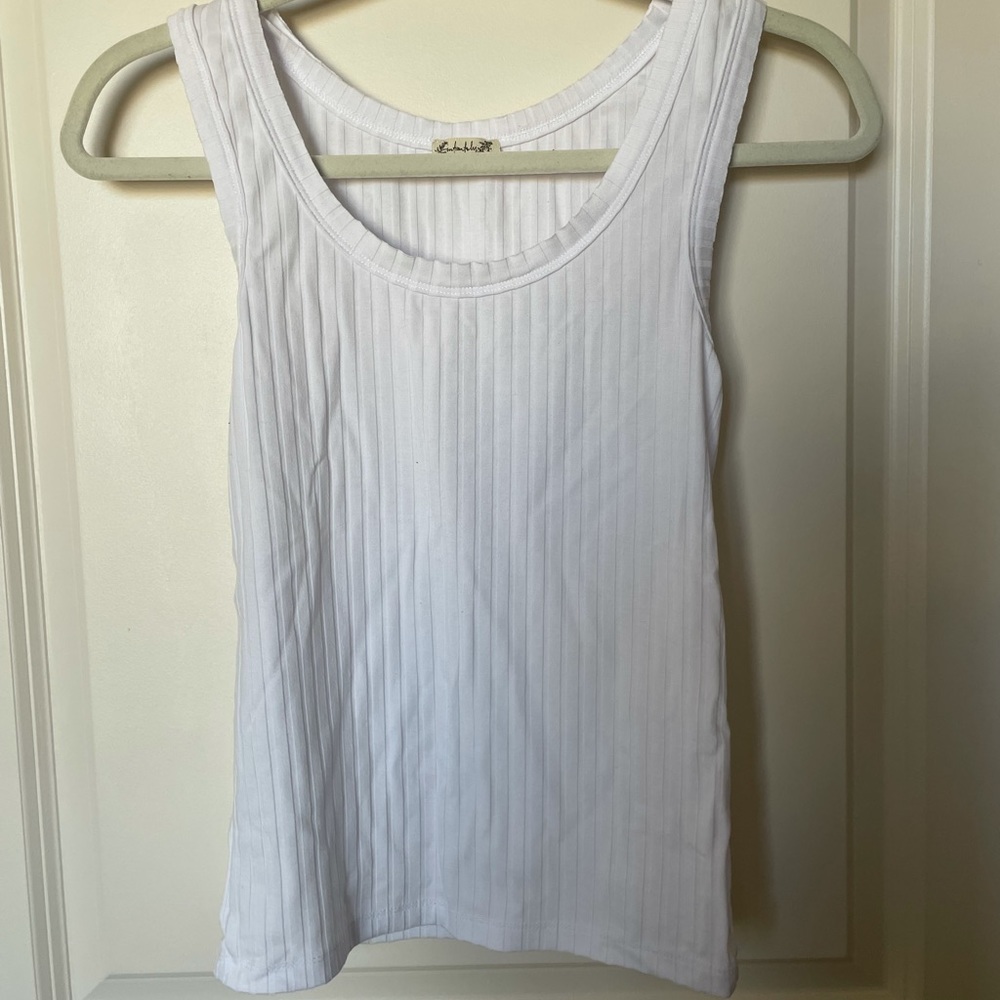 Free people white tank top small